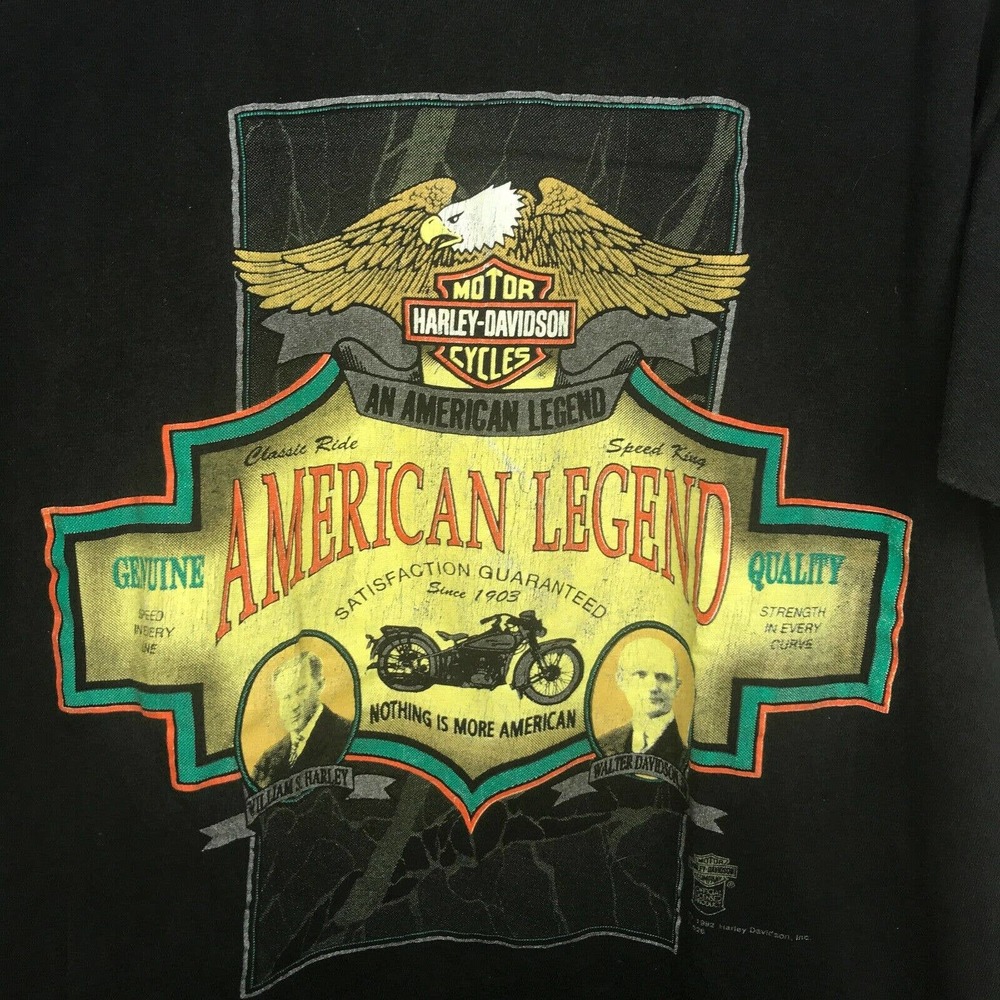 Vintage 1992 Harley Davidson T-shirt Black